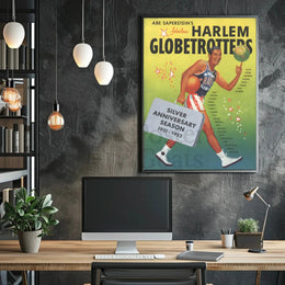 Harlem Globetrotters Silver Anniversary Sports Poster PosterGoat