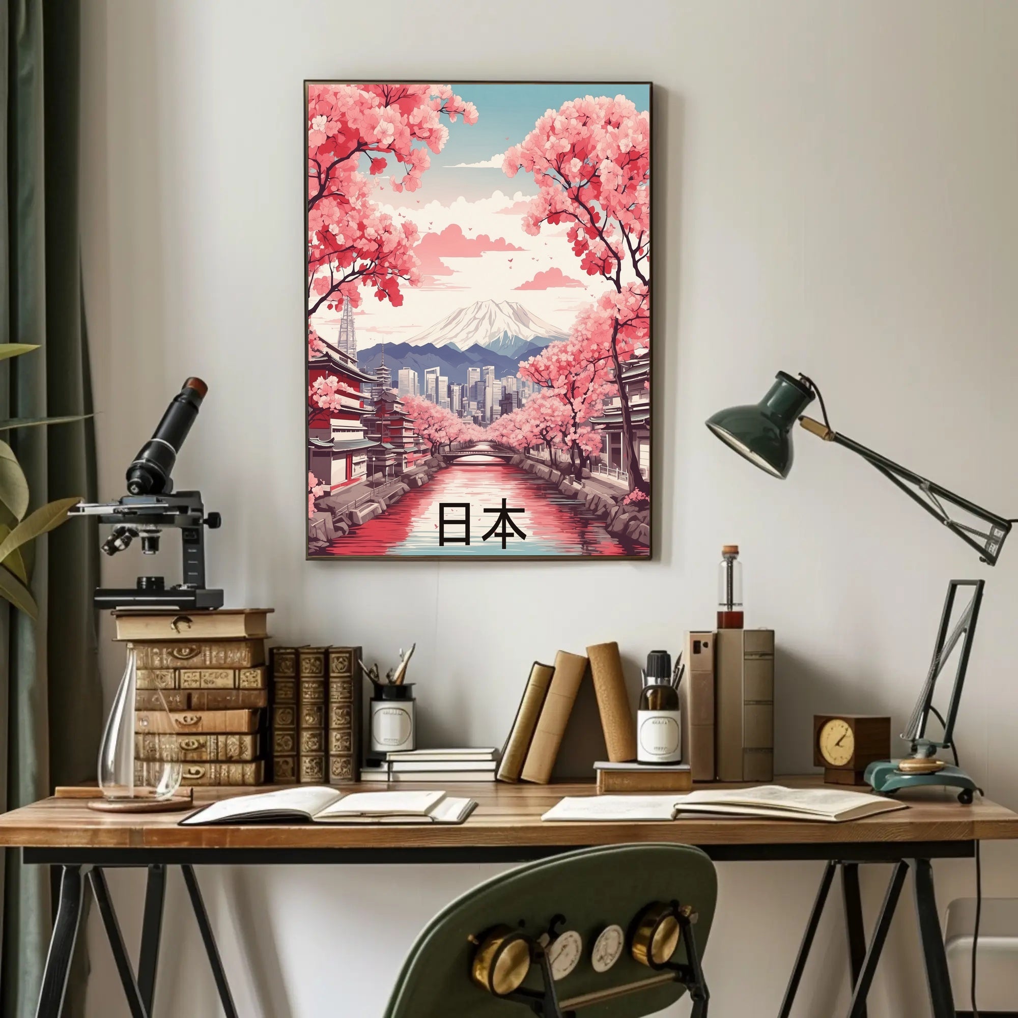 Harmony of Traditional and Modern Japan Cultural Poster PosterGoat
