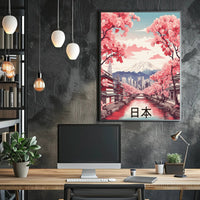 Harmony of Traditional and Modern Japan Cultural Poster PosterGoat