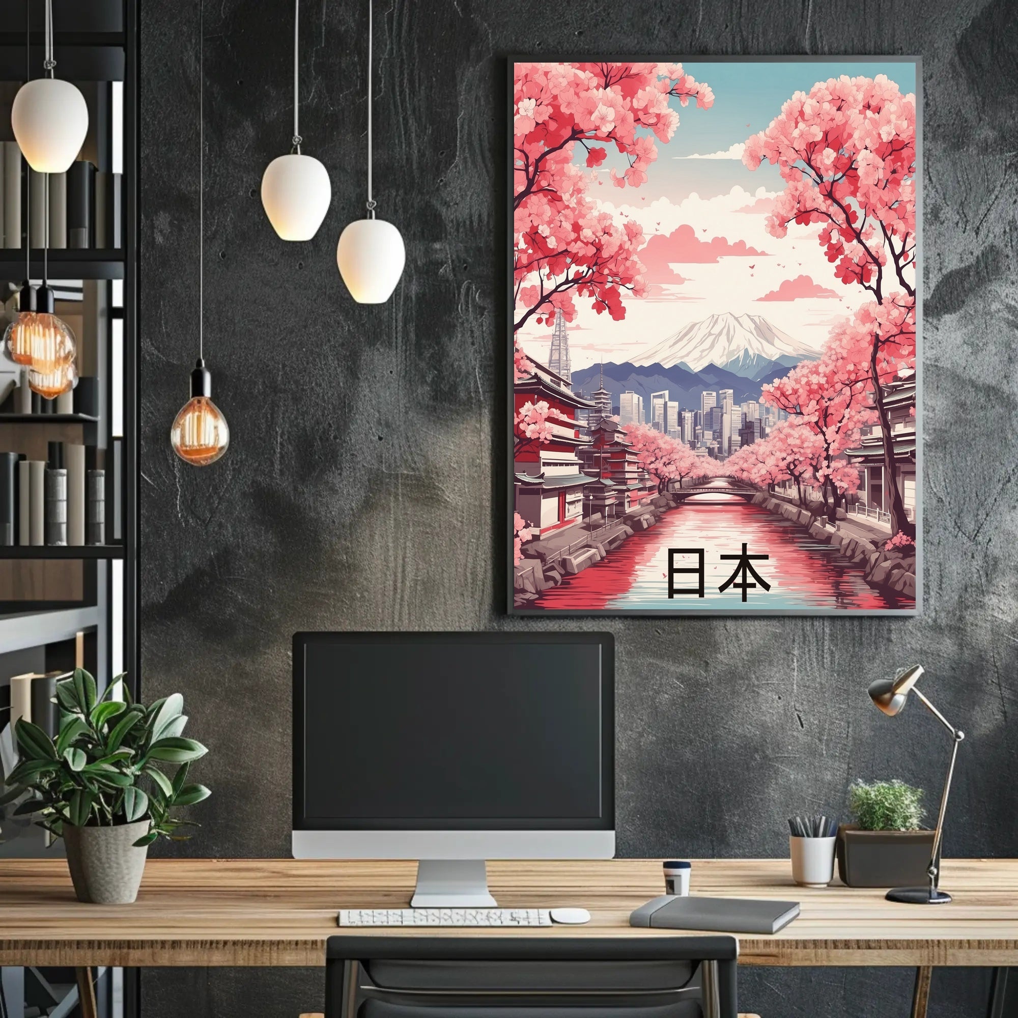 Harmony of Traditional and Modern Japan Cultural Poster PosterGoat