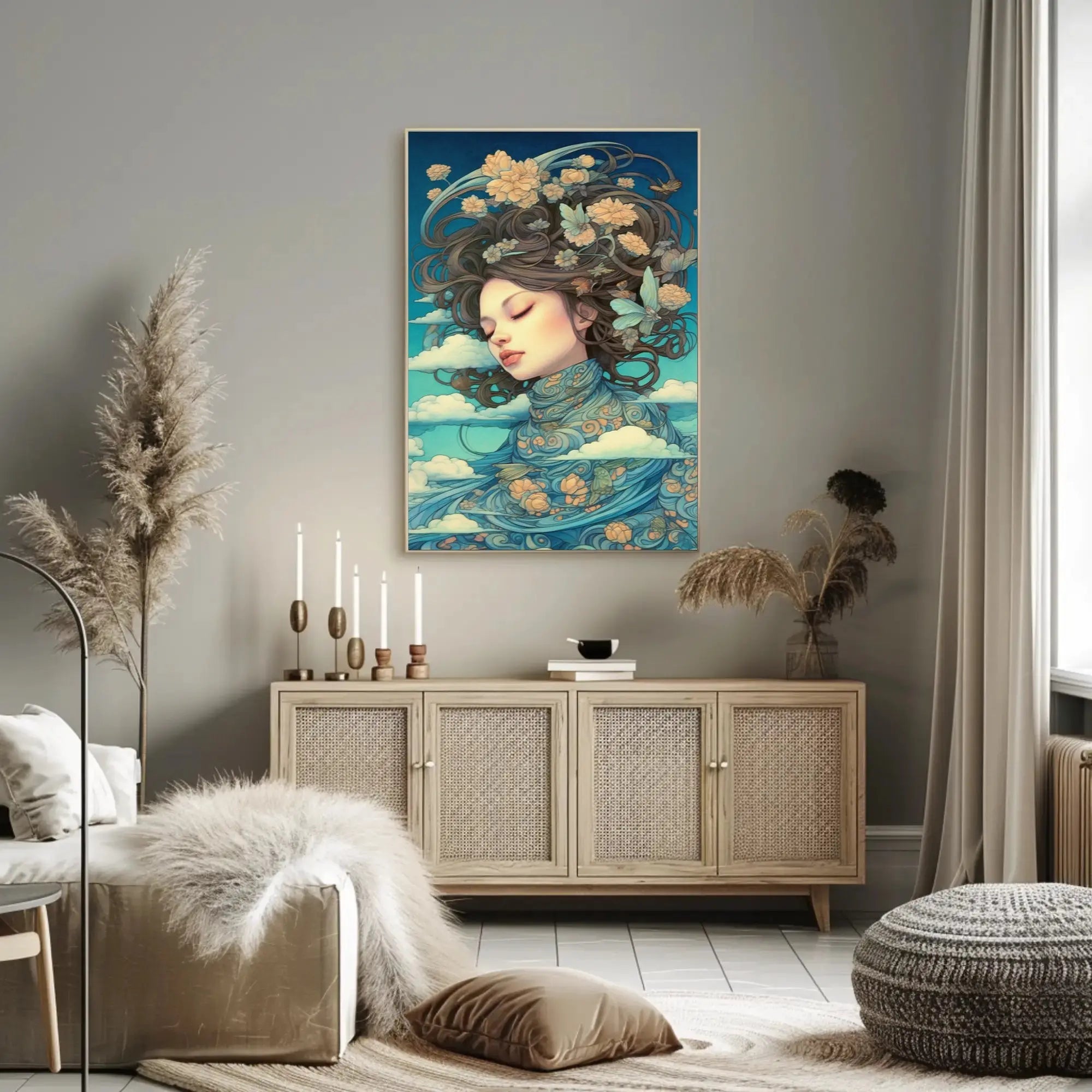 Harmony with Nature Artistic Abstract Poster PosterGoat