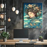 Harmony with Nature Artistic Abstract Poster PosterGoat