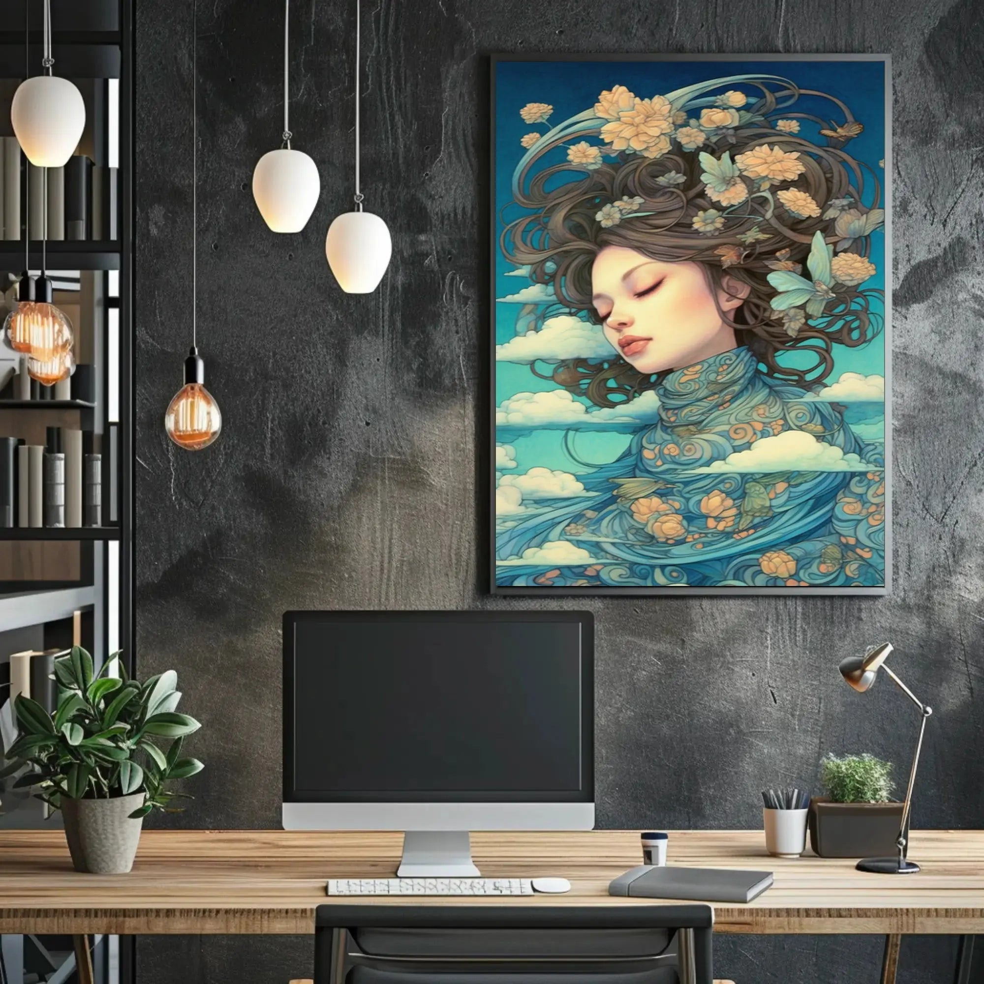Harmony with Nature Artistic Abstract Poster PosterGoat