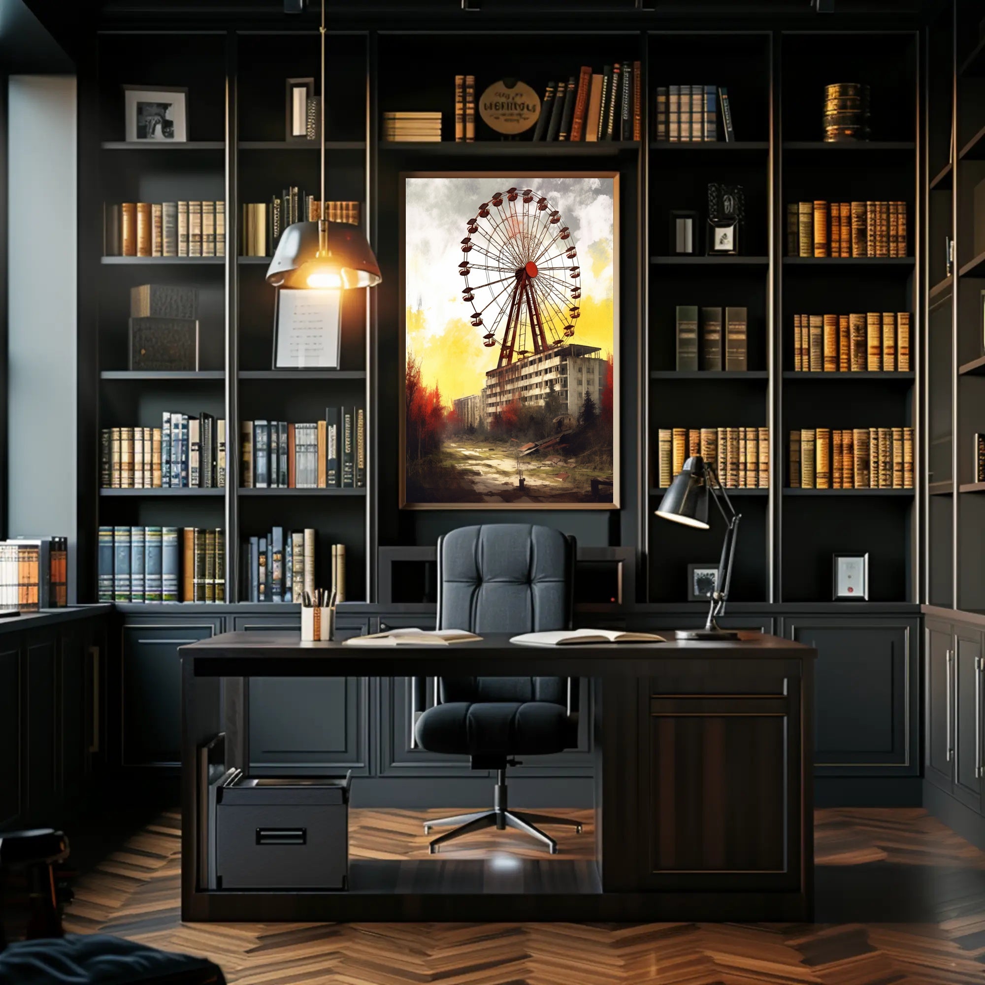 Haunting Urban Decay Ferris Wheel Poster PosterGoat