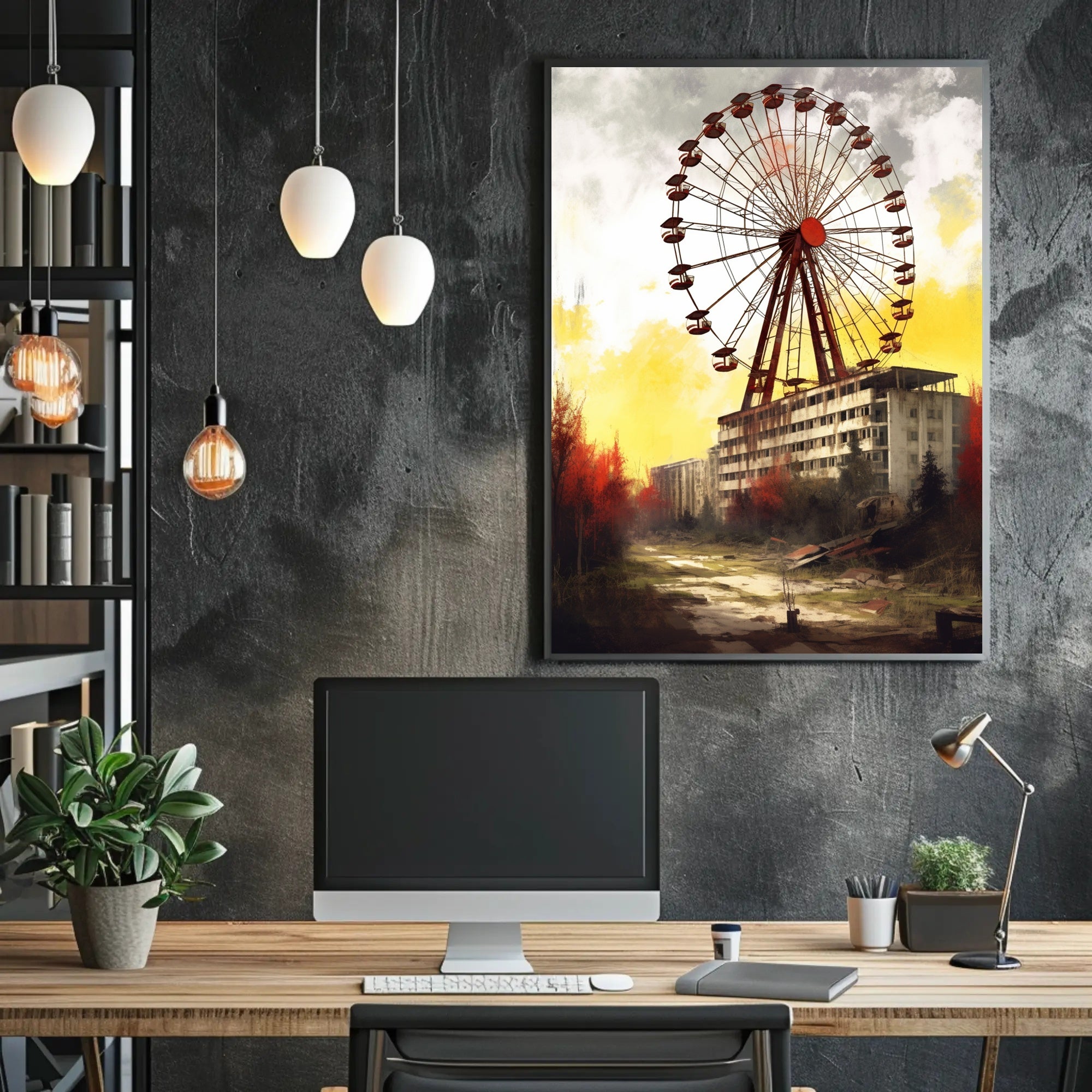 Haunting Urban Decay Ferris Wheel Poster PosterGoat