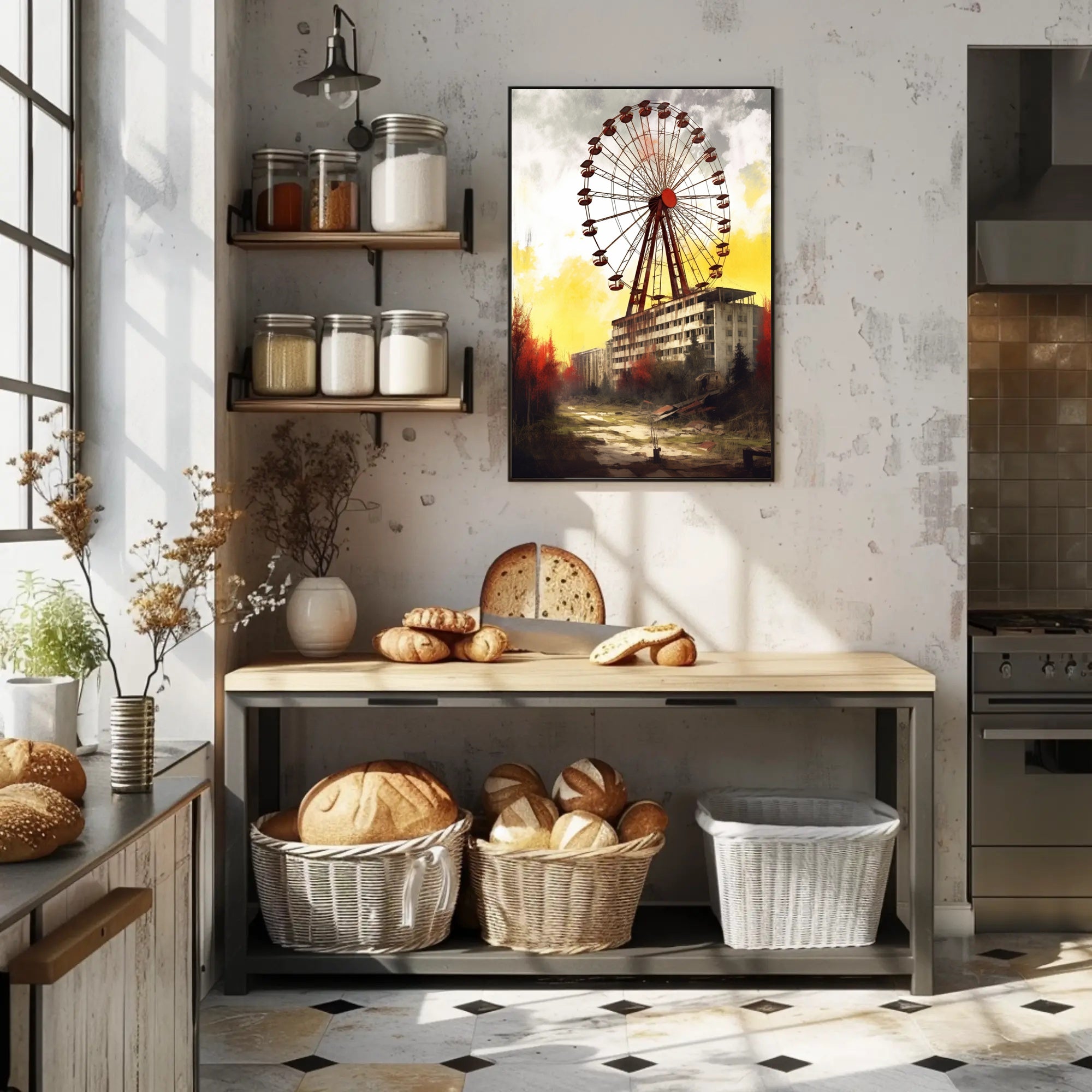 Haunting Urban Decay Ferris Wheel Poster PosterGoat