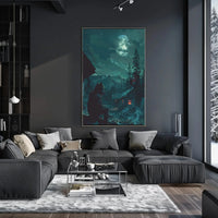 Haunting Wilderness Fusion: Animal and Nature Artistic Poster PosterGoat