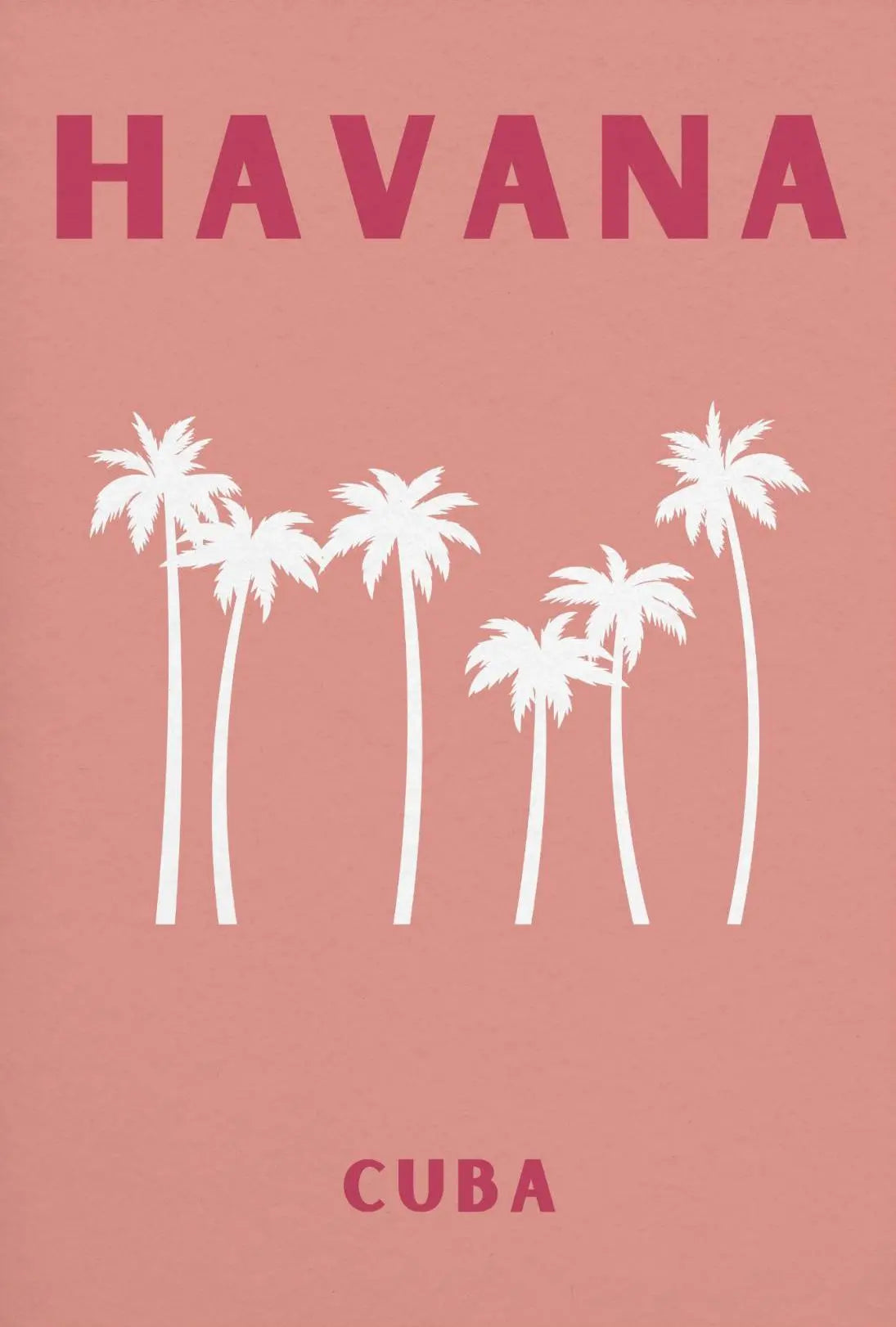 Havana Cuba Stylized Retro Travel Poster PosterGoat