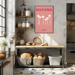 Havana Cuba Stylized Retro Travel Poster PosterGoat