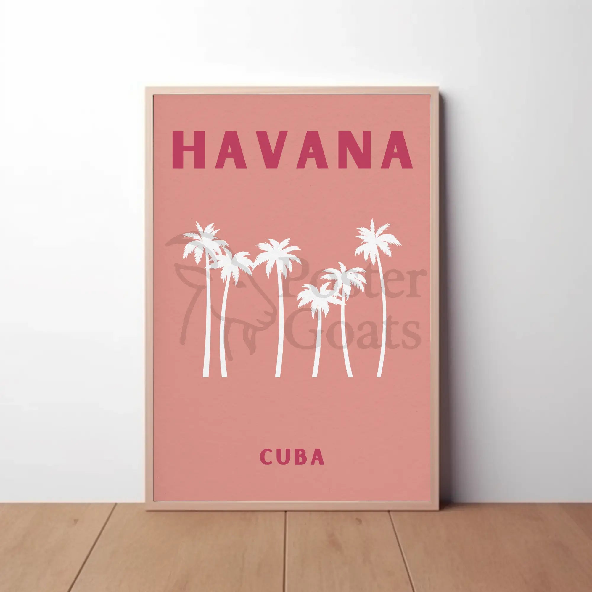 Havana Cuba Stylized Retro Travel Poster PosterGoat