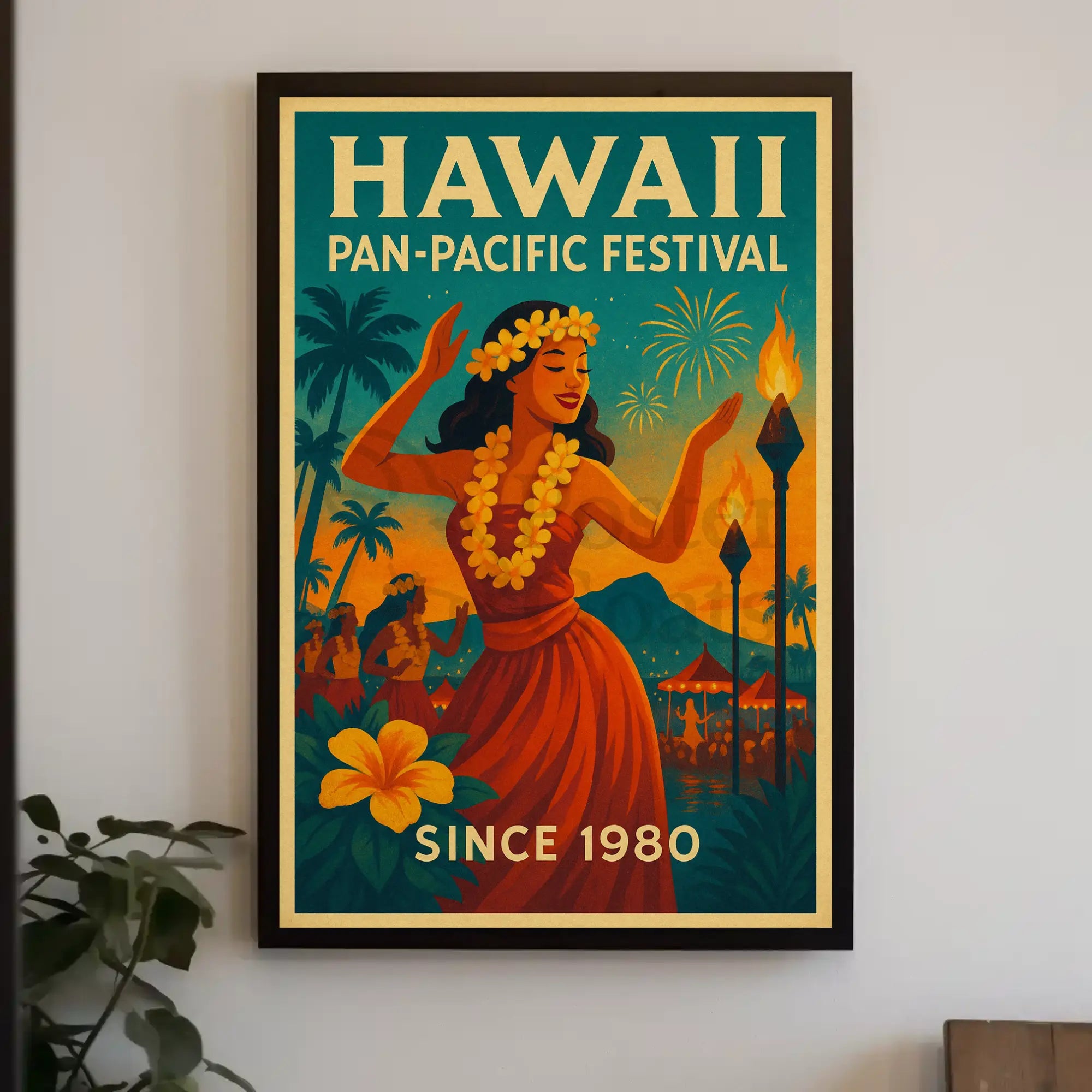 Hawaii Pan-Pacific Festival Vintage Travel Poster PosterGoat