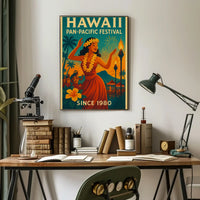 Hawaii Pan-Pacific Festival Vintage Travel Poster PosterGoat