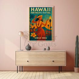 Hawaii Pan-Pacific Festival Vintage Travel Poster PosterGoat