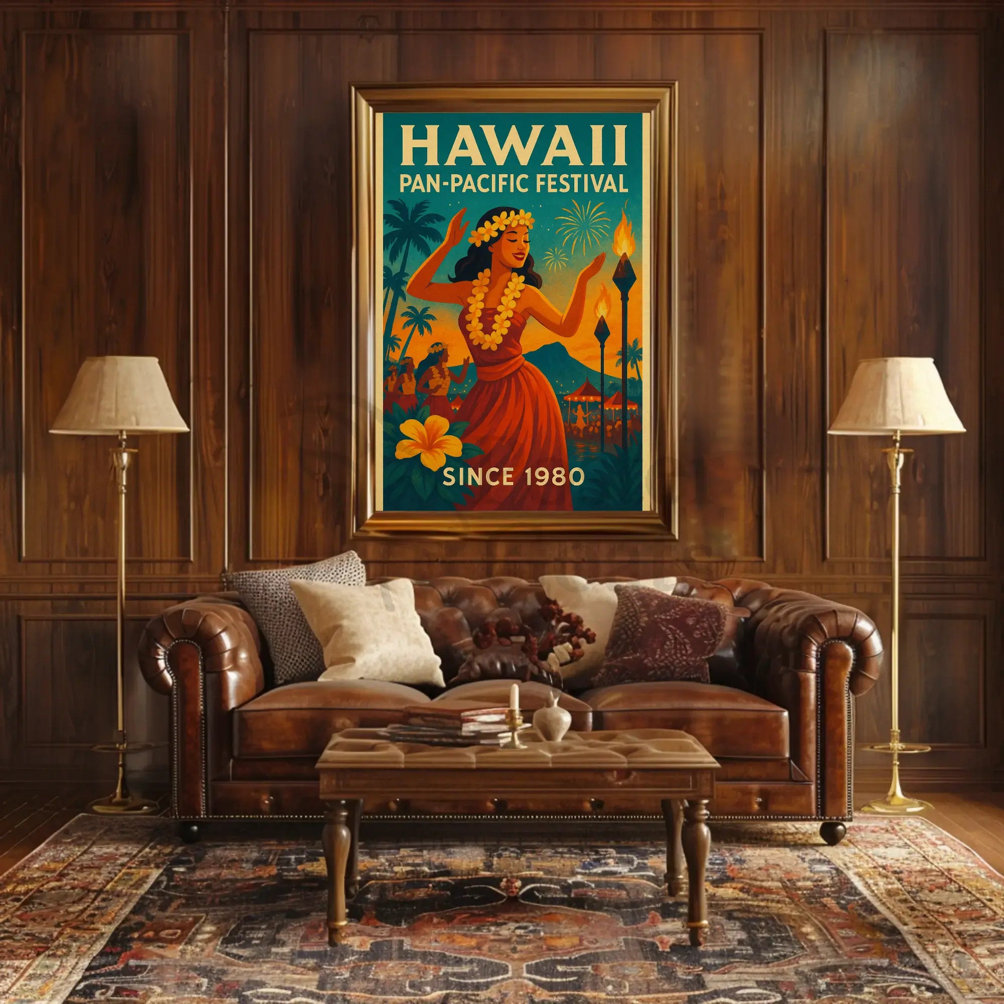 Hawaii Pan-Pacific Festival Vintage Travel Poster PosterGoat