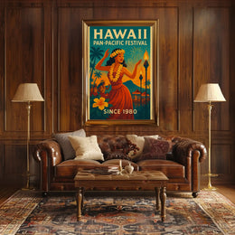 Hawaii Pan-Pacific Festival Vintage Travel Poster PosterGoat