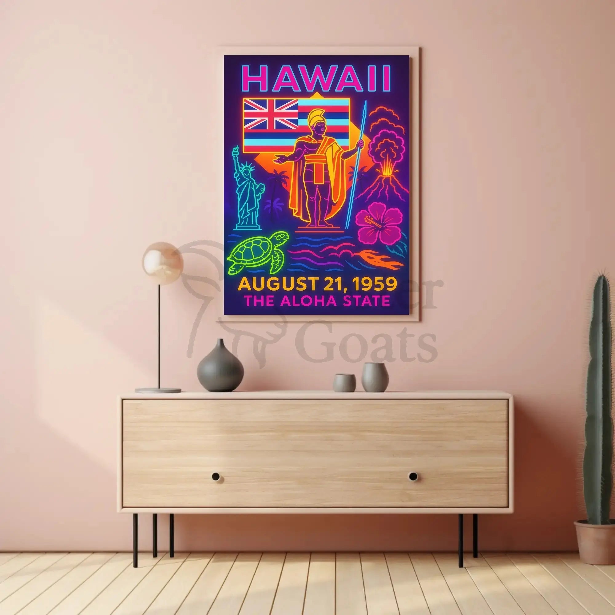 Hawaii Statehood August 1959 Cultural or Heritage Poster PosterGoat