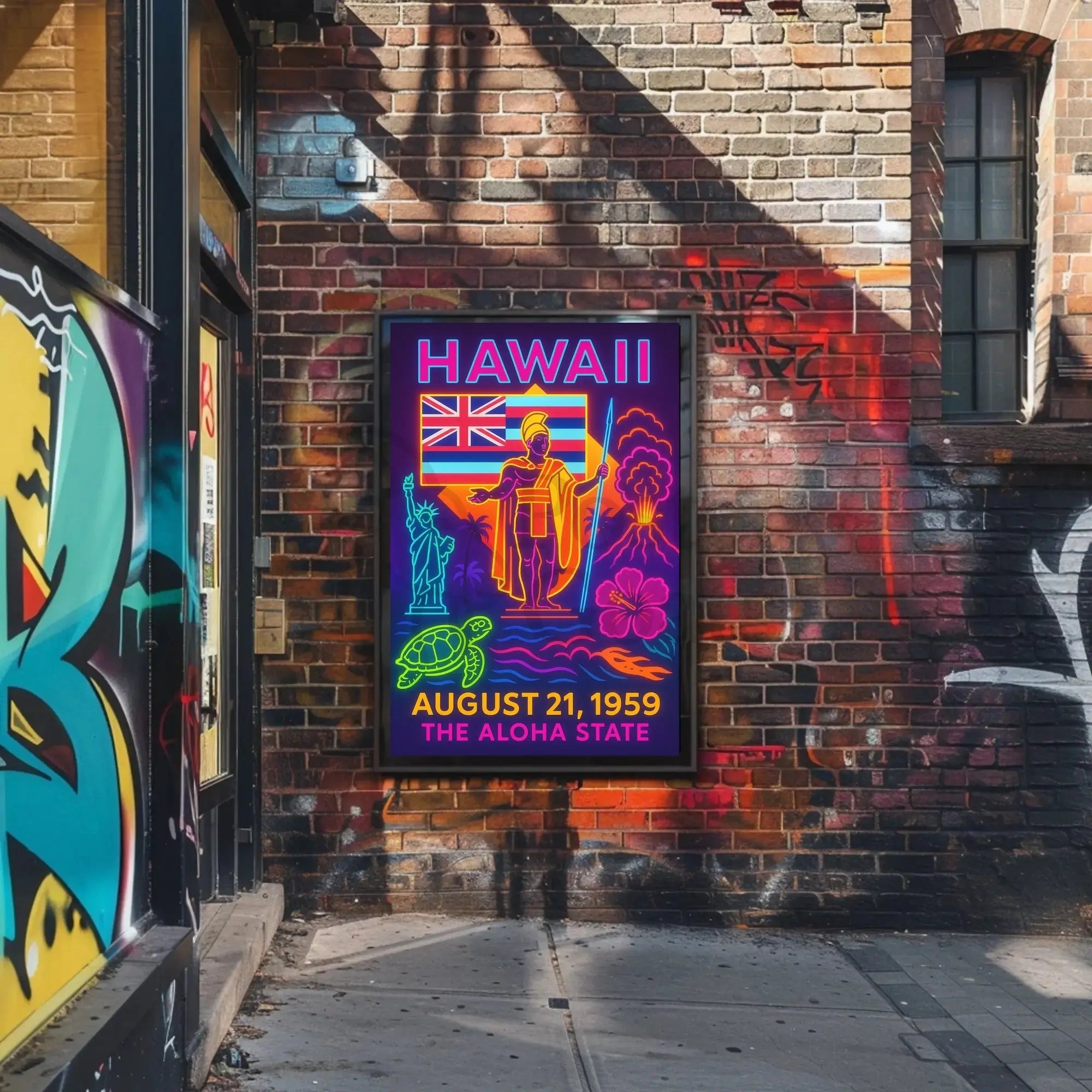 Hawaii Statehood August 1959 Cultural or Heritage Poster PosterGoat