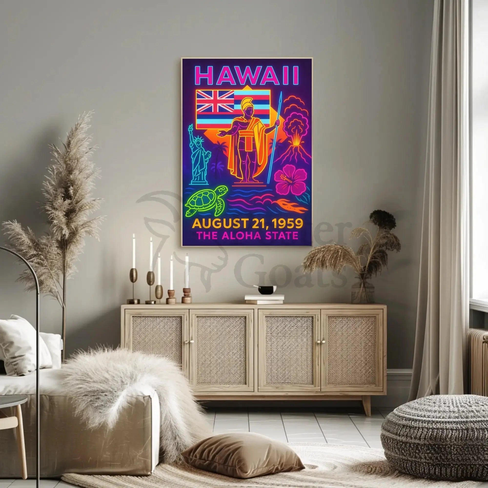 Hawaii Statehood August 1959 Cultural or Heritage Poster PosterGoat