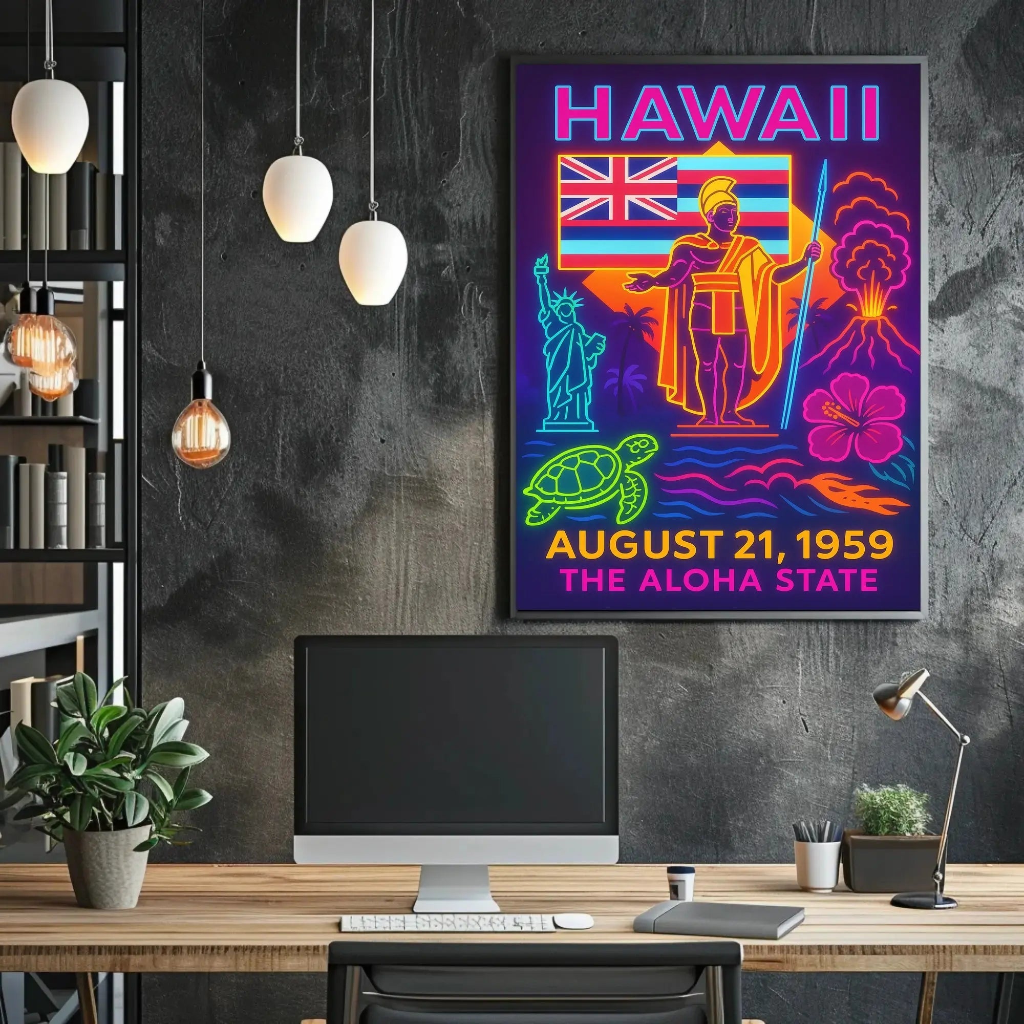 Hawaii Statehood August 1959 Cultural or Heritage Poster PosterGoat