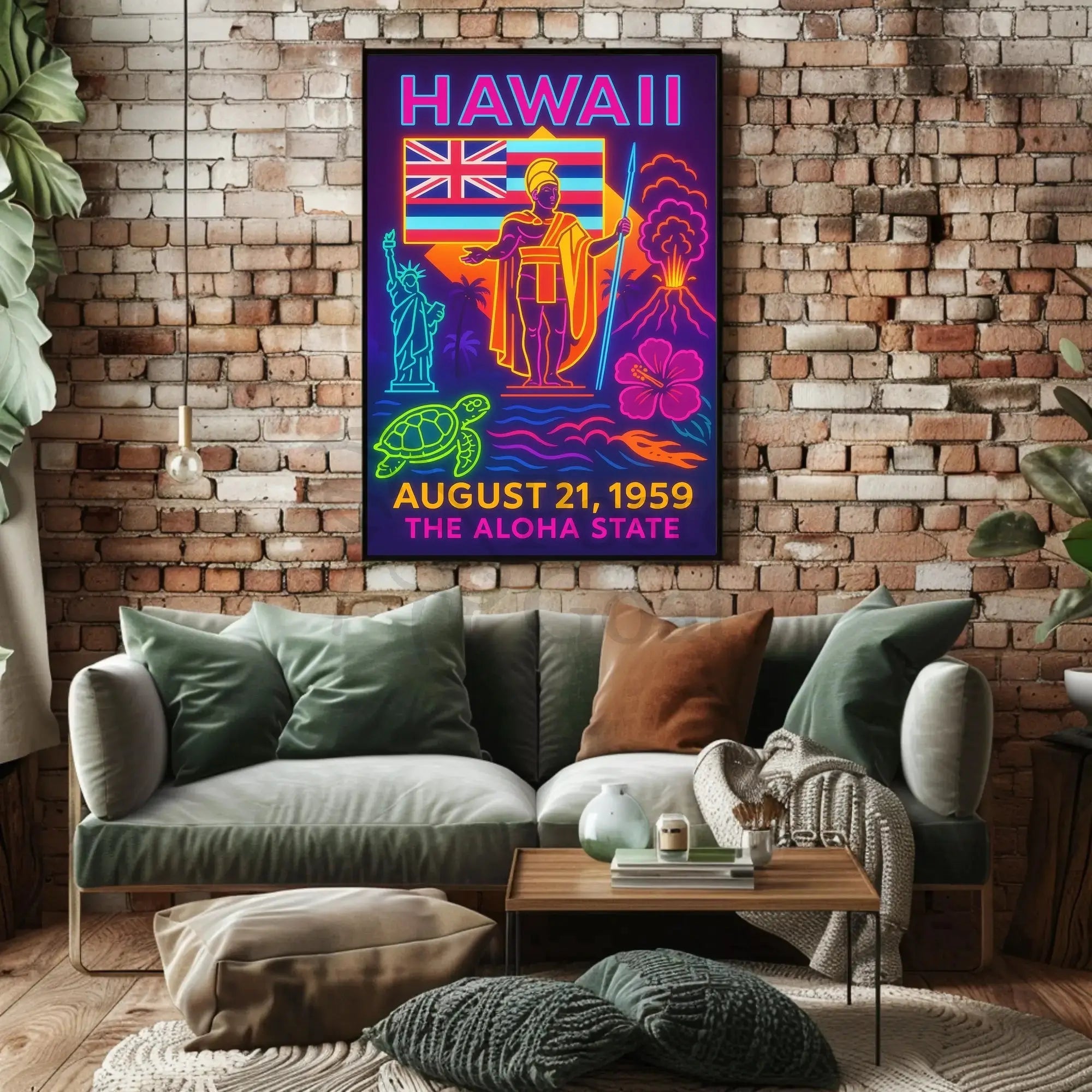 Hawaii Statehood August 1959 Cultural or Heritage Poster PosterGoat