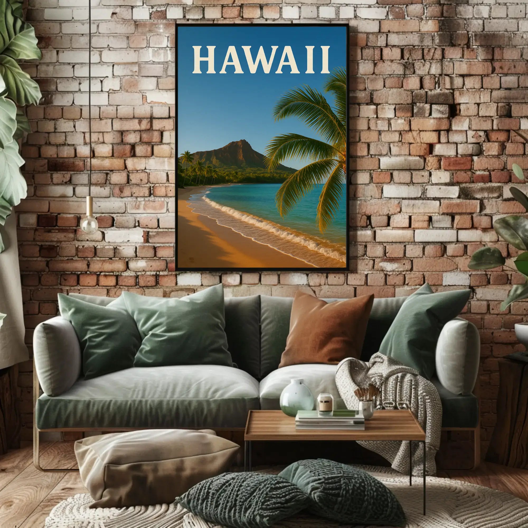 Hawaii Tropical Paradise Vintage Travel Poster PosterGoat