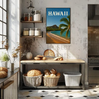 Hawaii Tropical Paradise Vintage Travel Poster PosterGoat
