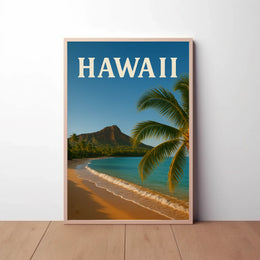 Hawaii Tropical Paradise Vintage Travel Poster PosterGoat