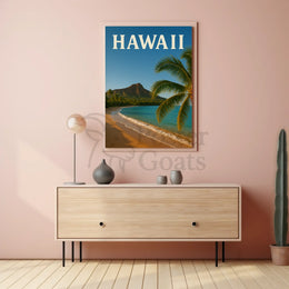 Hawaii Tropical Paradise Vintage Travel Poster PosterGoat