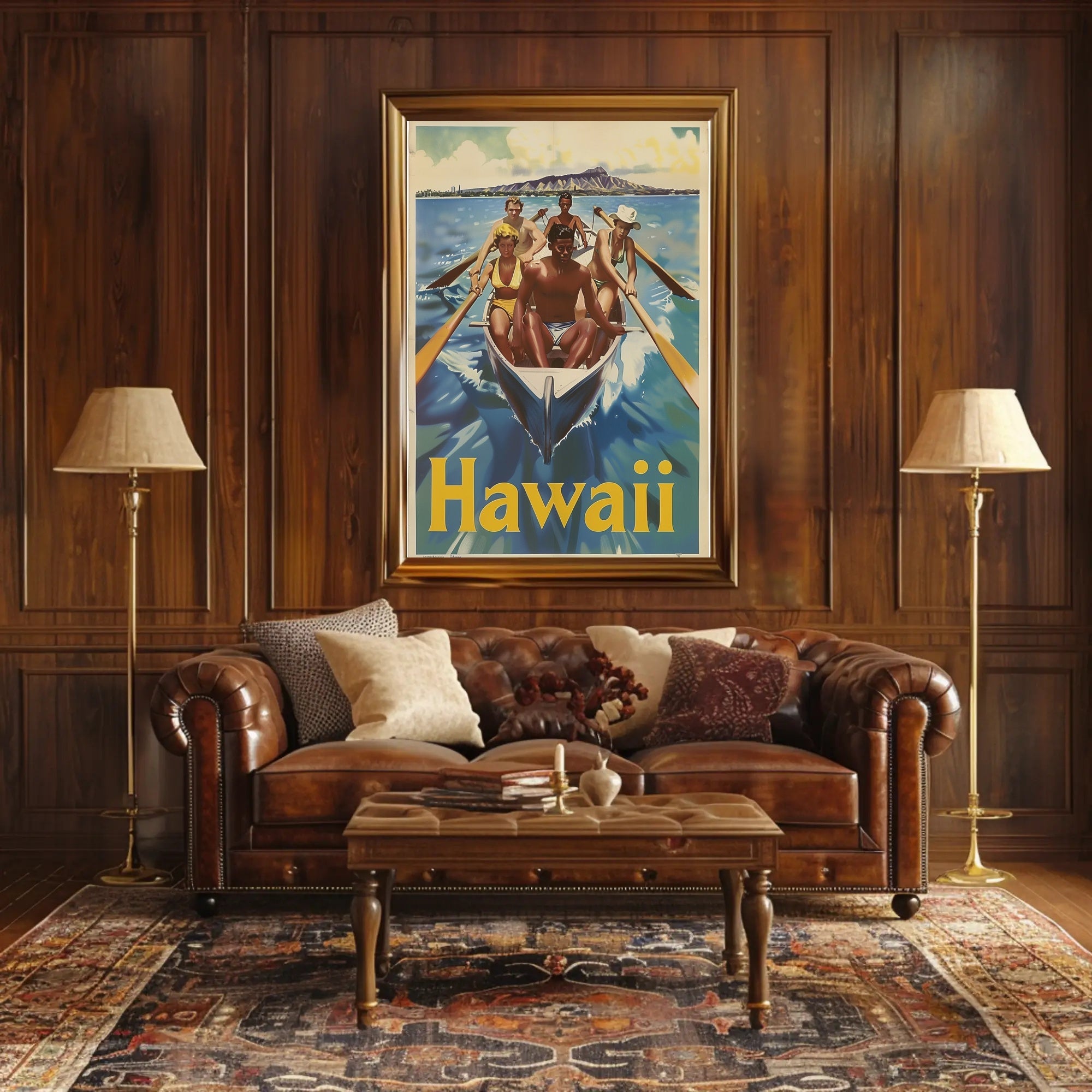 Hawaii Vintage Travel Adventure Poster PosterGoat