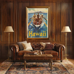Hawaii Vintage Travel Adventure Poster PosterGoat