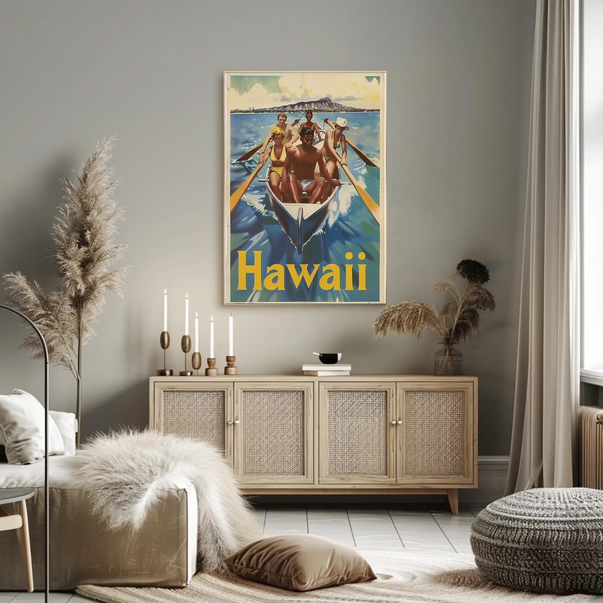 Hawaii Vintage Travel Adventure Poster PosterGoat