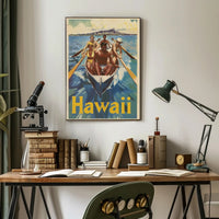 Hawaii Vintage Travel Adventure Poster PosterGoat