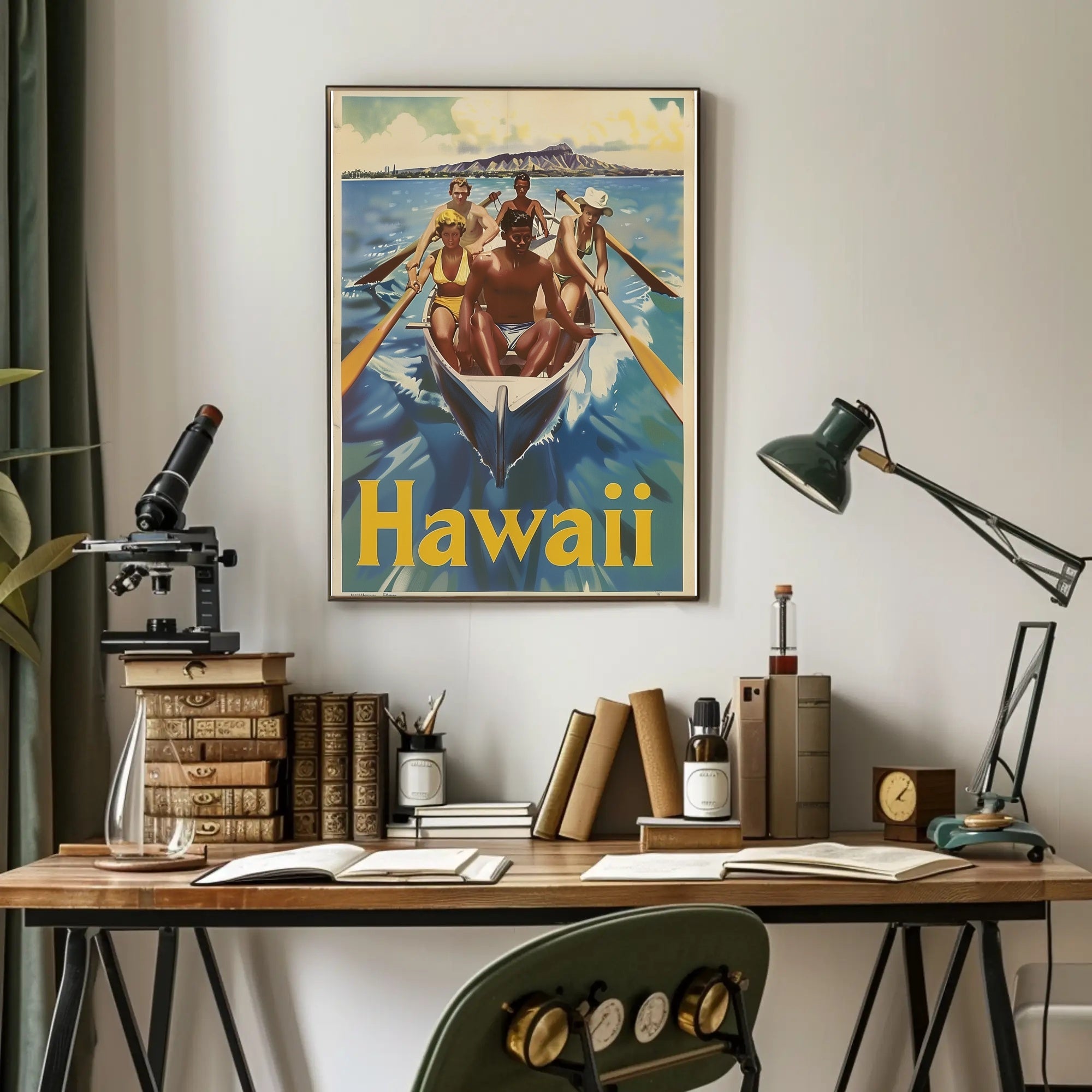 Hawaii Vintage Travel Adventure Poster PosterGoat