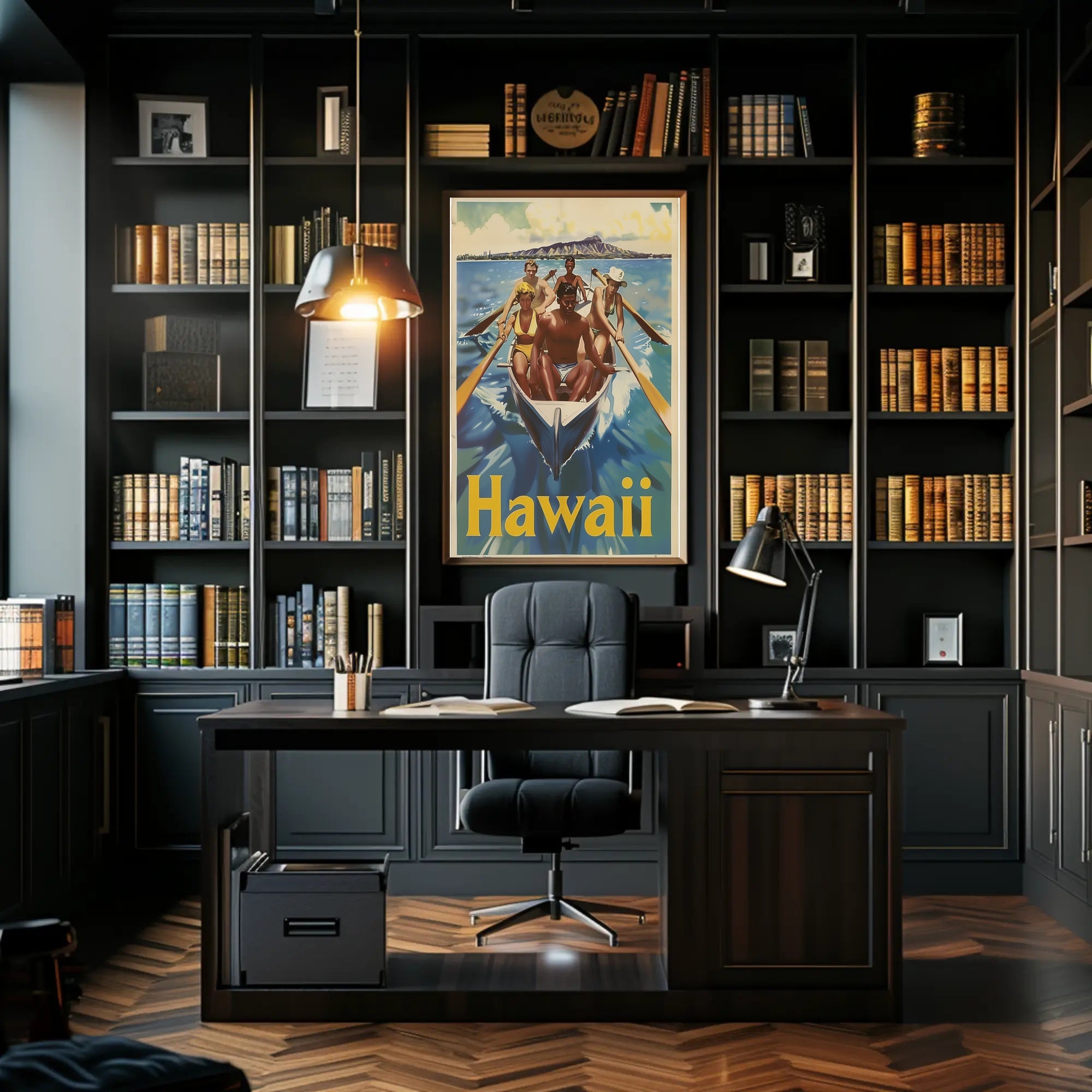 Hawaii Vintage Travel Adventure Poster PosterGoat