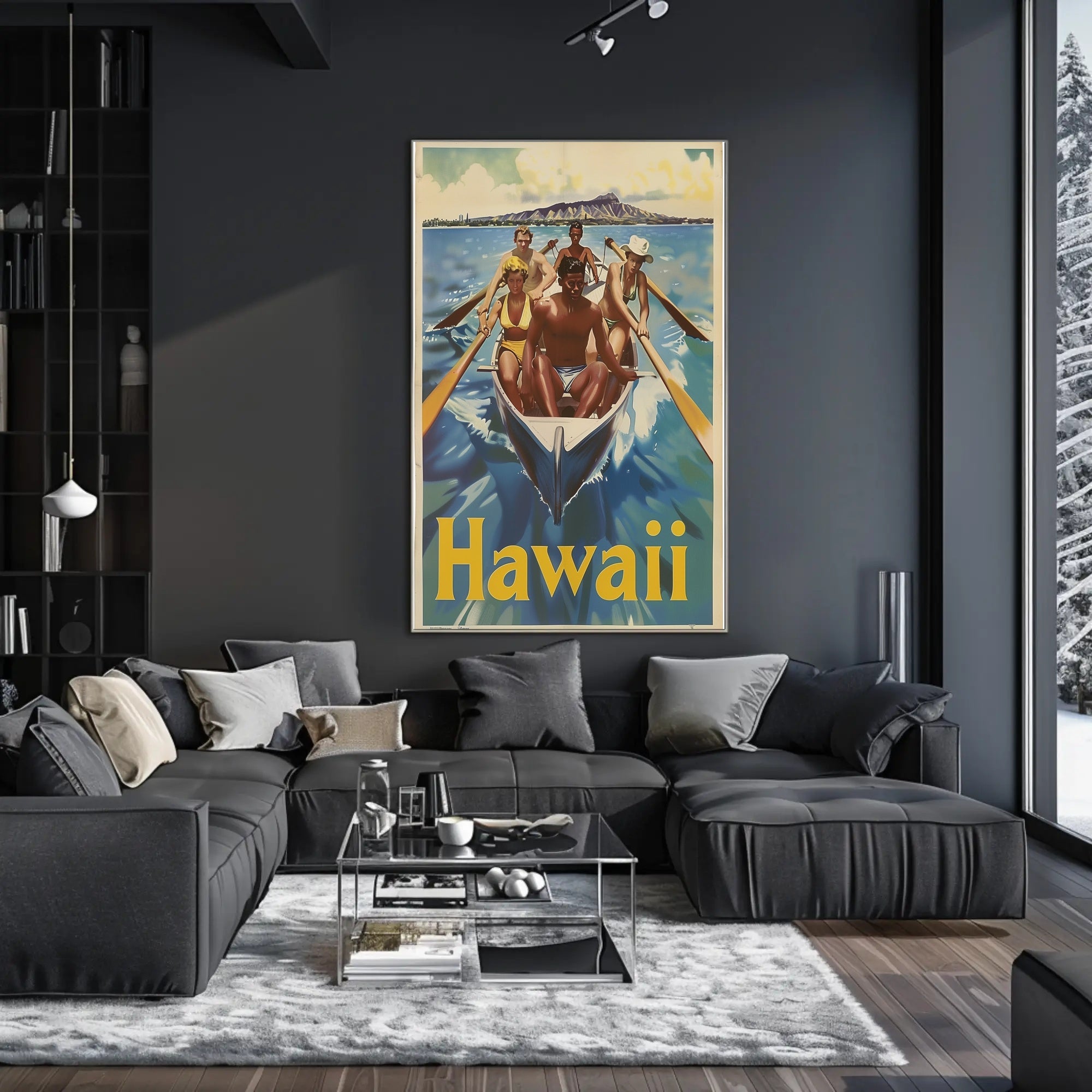 Hawaii Vintage Travel Adventure Poster PosterGoat