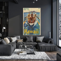 Hawaii Vintage Travel Adventure Poster PosterGoat
