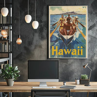 Hawaii Vintage Travel Adventure Poster PosterGoat
