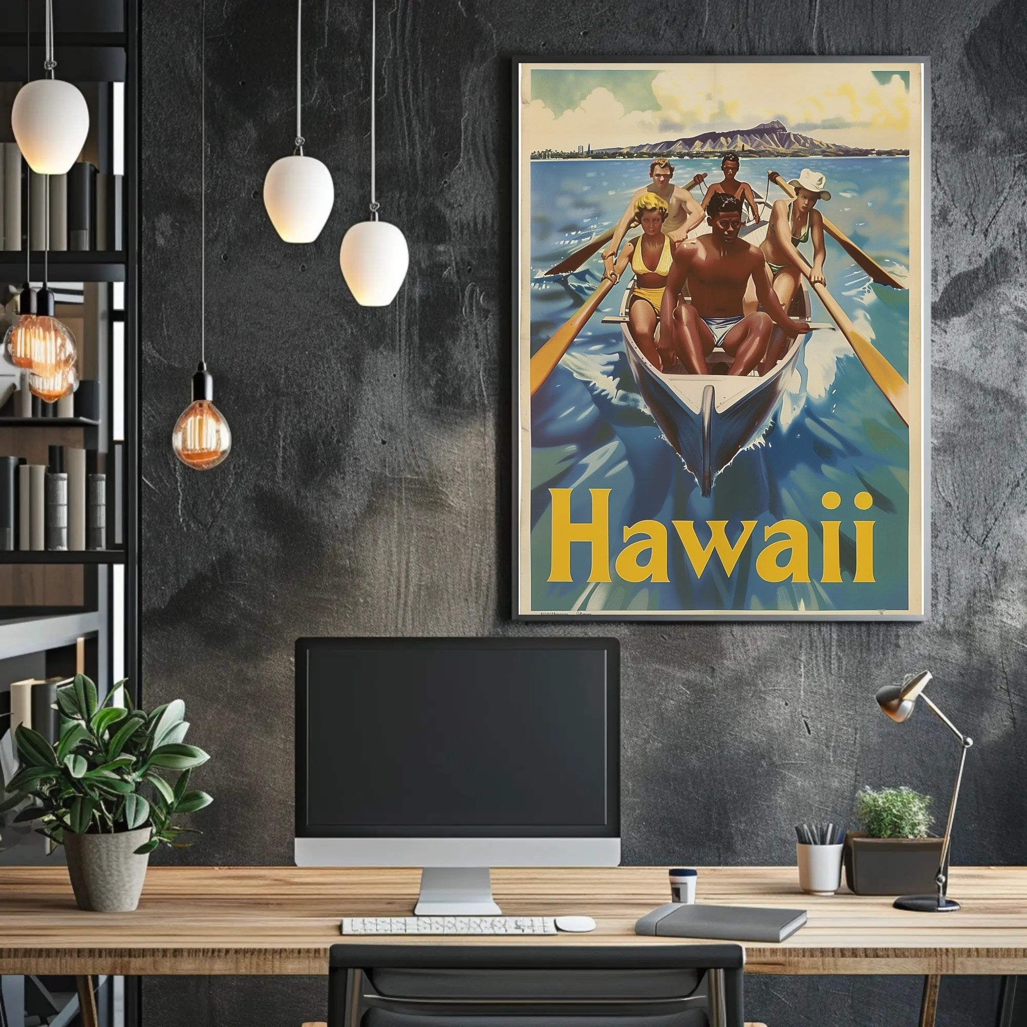 Hawaii Vintage Travel Adventure Poster PosterGoat