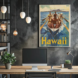 Hawaii Vintage Travel Adventure Poster PosterGoat