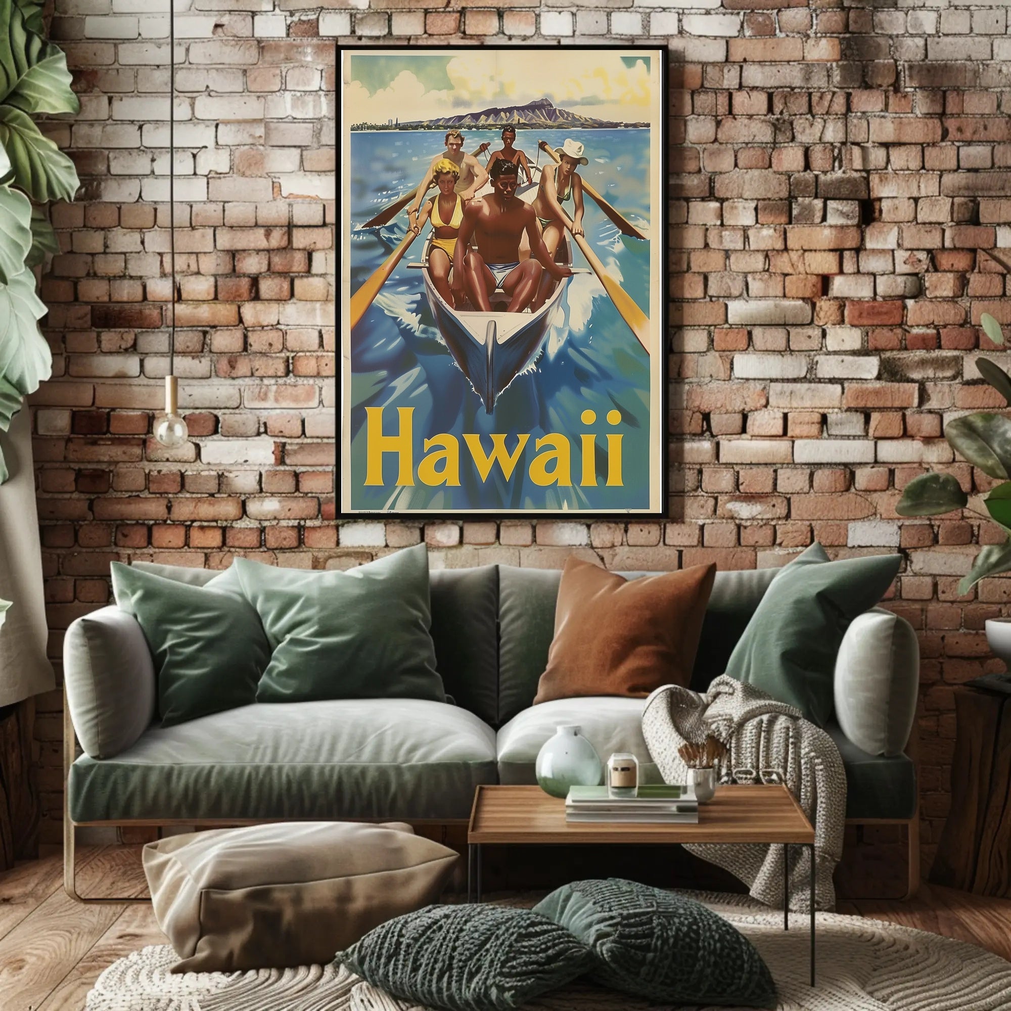 Hawaii Vintage Travel Adventure Poster PosterGoat