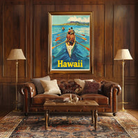 Hawaiian Adventure Vintage Travel Poster PosterGoat