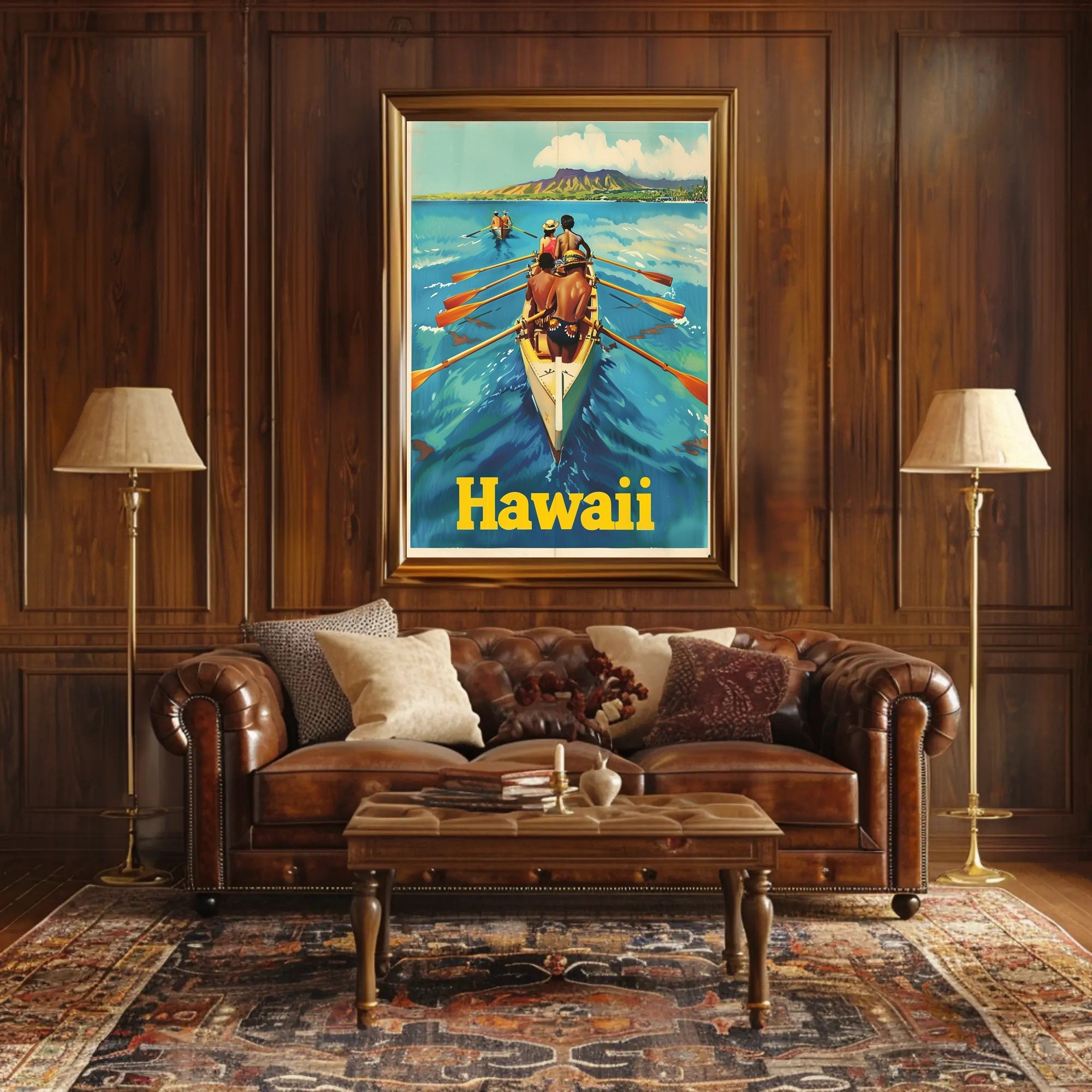 Hawaiian Adventure Vintage Travel Poster PosterGoat