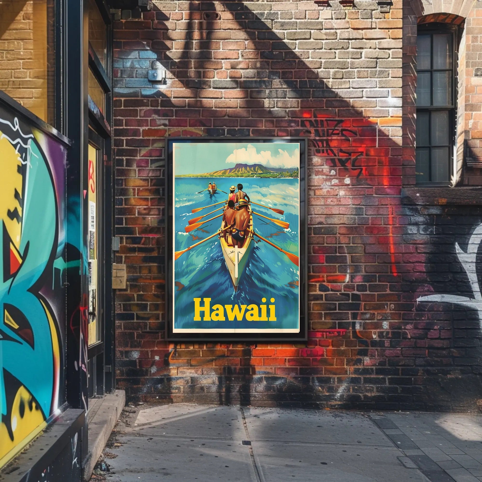 Hawaiian Adventure Vintage Travel Poster PosterGoat