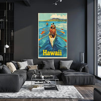 Hawaiian Adventure Vintage Travel Poster PosterGoat