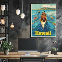 Hawaiian Adventure Vintage Travel Poster PosterGoat