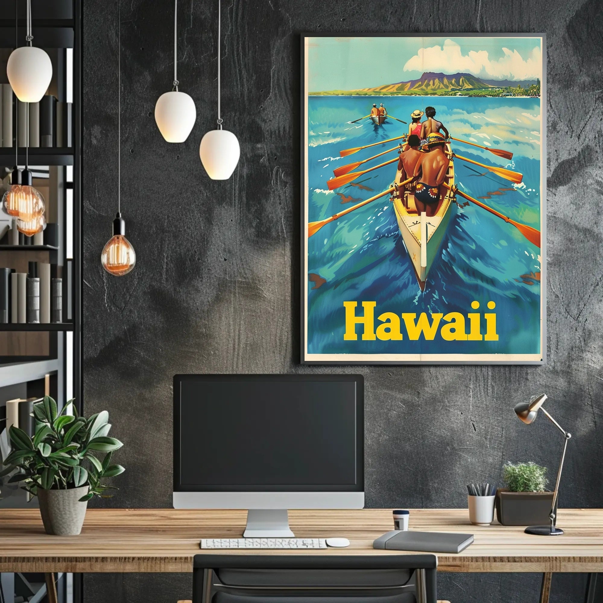 Hawaiian Adventure Vintage Travel Poster PosterGoat