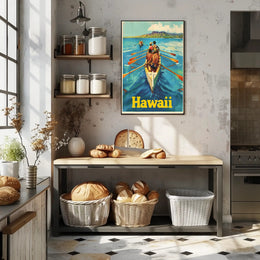 Hawaiian Adventure Vintage Travel Poster PosterGoat