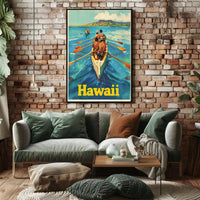 Hawaiian Adventure Vintage Travel Poster PosterGoat