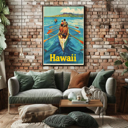 Hawaiian Adventure Vintage Travel Poster PosterGoat
