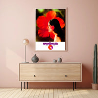 Hawaiian Air Travel Poster with Tropical Paradise Design PosterGoat